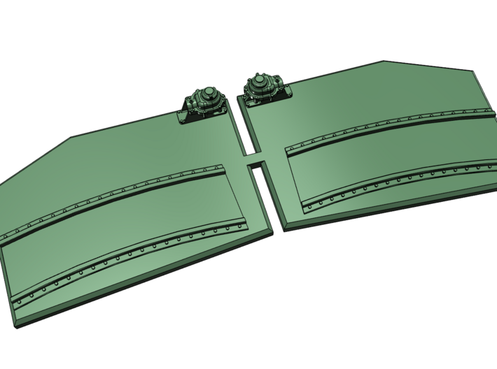 1/35 Torpedo Tubes (aft pair) for PT Boats 3d printed 