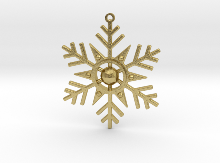 Geometric Snowflake Ornament 3d printed