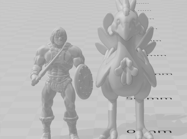 Final Fantasy Chocobo miniature model game rpg dnd 3d printed 