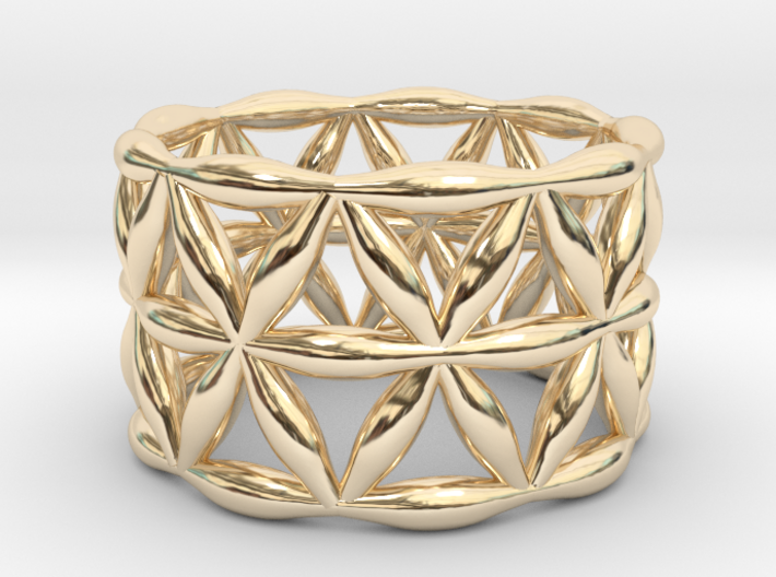 Flower of Life Ring 6 1/4 3d printed