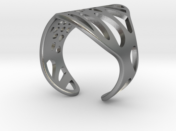Lace Skin S Ring (Silver or Gold plated) 3d printed