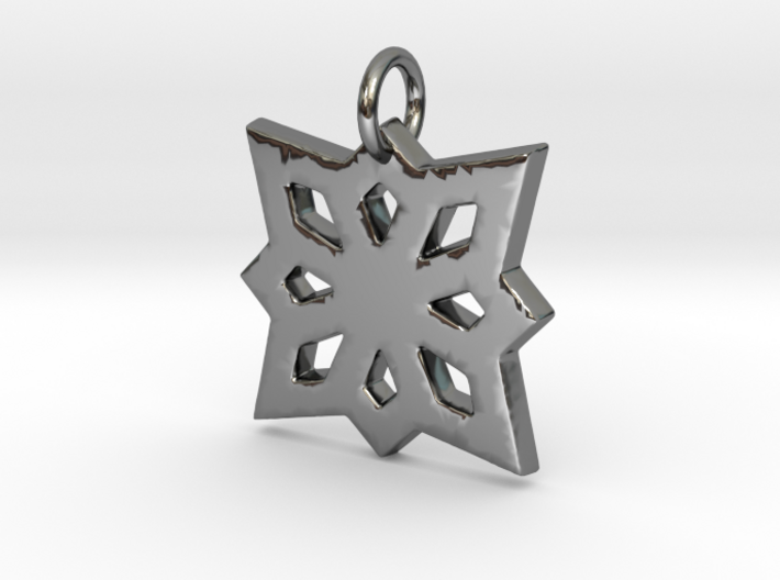 Decorated pendant- Makom Jewelry 3d printed