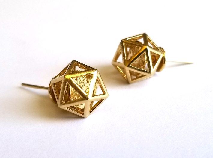 Geometric Spinning Earrings, Pair 3d printed