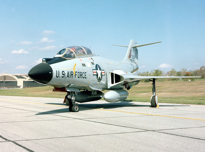 Nameplate F-101B Voodoo 3d printed Photo: National Museum of the US Air Force.