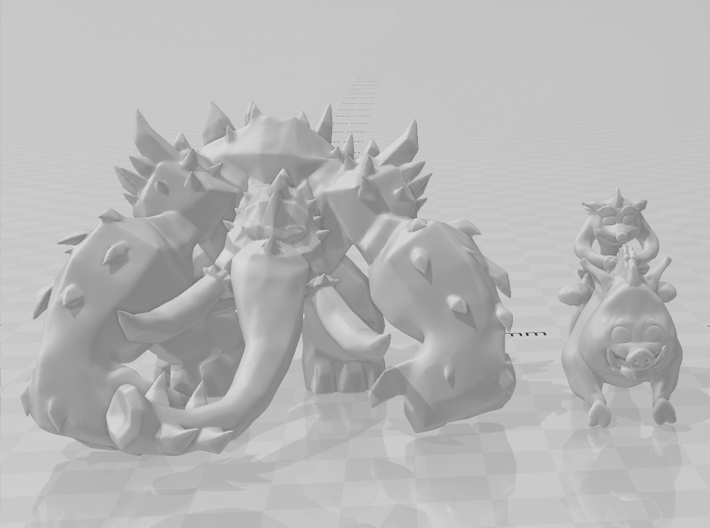 Crash on Hog miniature model fantasy games dnd rpg 3d printed 
