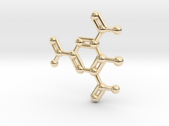 TNT Molecule Keychain Necklace 3d printed