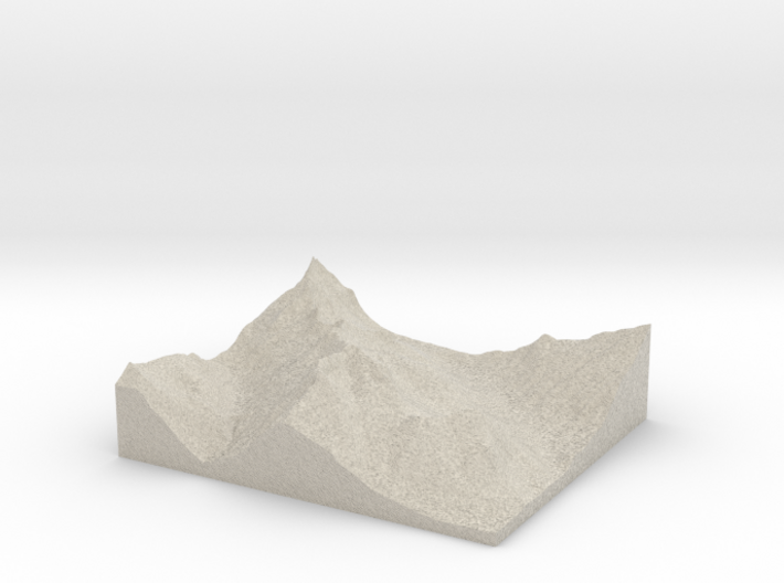 Model of Denny Mountain 3d printed