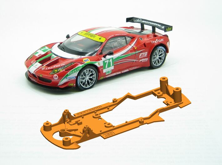 PSCA00901 Chassis for Carrera Ferrari F458 GT3 3d printed