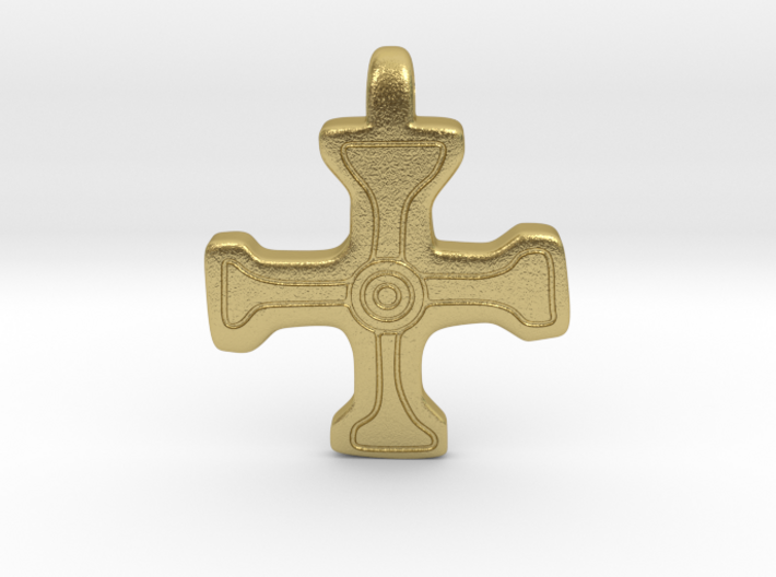 Cross Pendant from Barnham Broom 3d printed