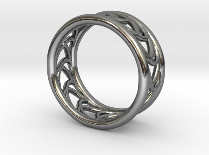 Elemental Waves Ring 3d printed
