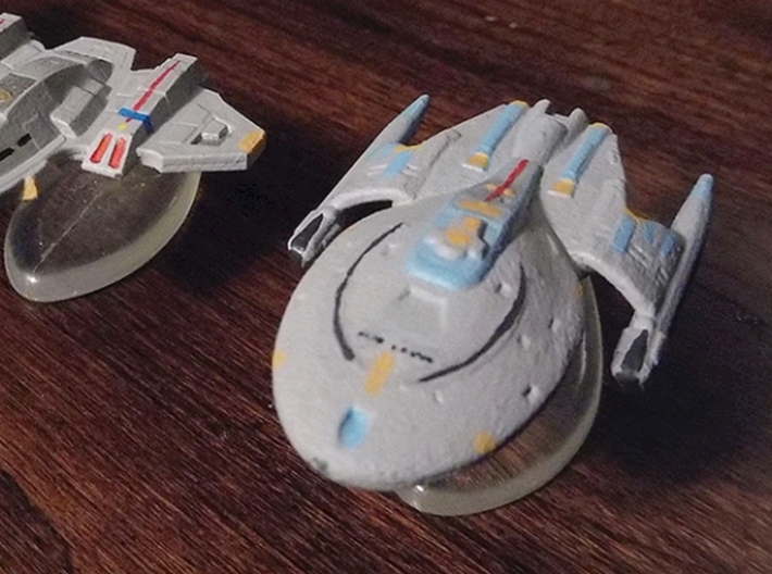 Elkins Type 1/7000 Attack Wing 3d printed Smooth Fine Detail Plastic, painted by Batman1016
