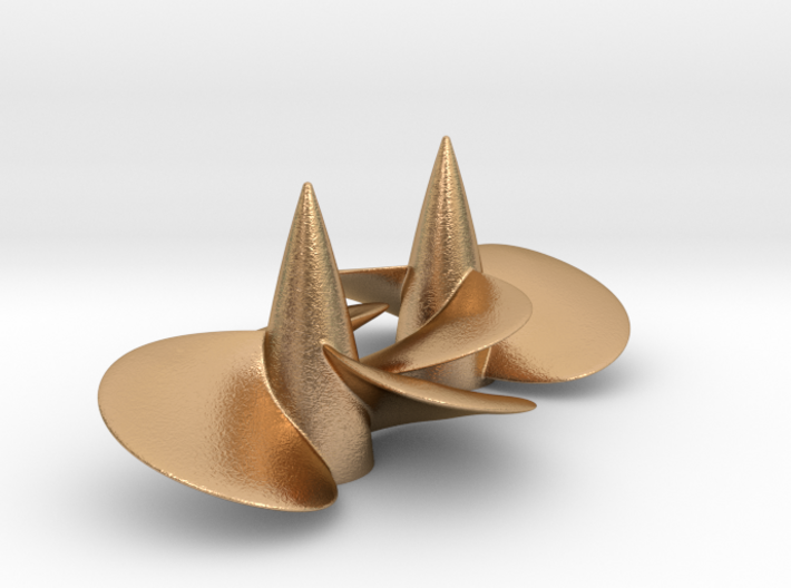 2 boat propellers d50 left and right hand 3d printed