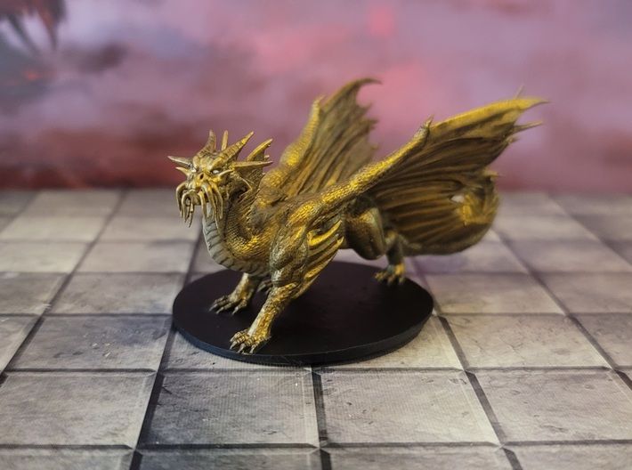Young Gold Dragon 3d printed