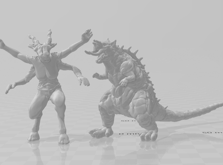 Baphomet Monster 62mm miniature model fantasy game 3d printed 