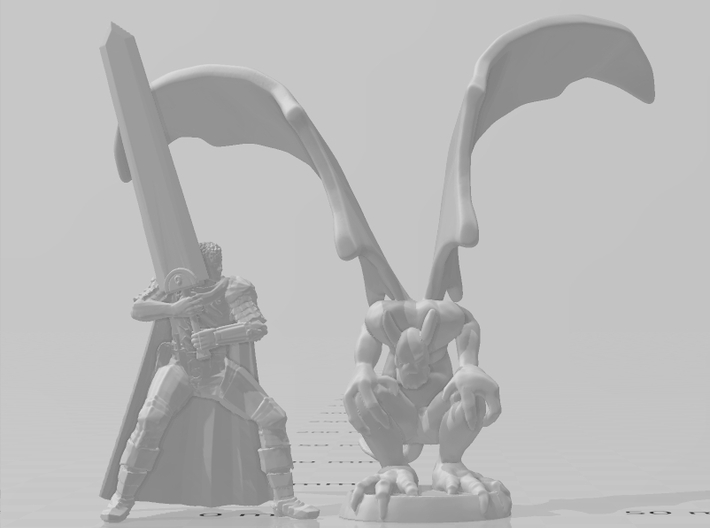 Gargoyle miniature model for fantasy games dnd rpg 3d printed 