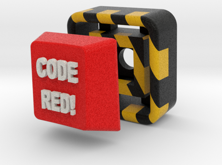 Full Color Key of Code Red! 3d printed 