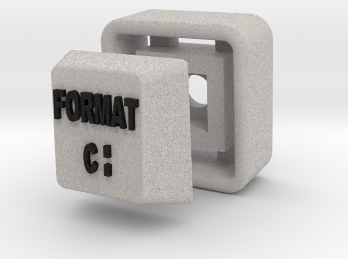 White and Black Color Key of Format PC 3d printed 