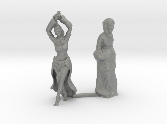 2 centimeter high dancer and old lady 3d printed This is a render not a picture