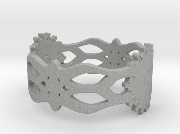 My Awesome floral Ring Design Ring Size 7 3d printed