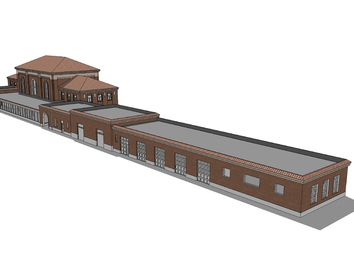 San Jose Station Freight Building N scale 3d printed 