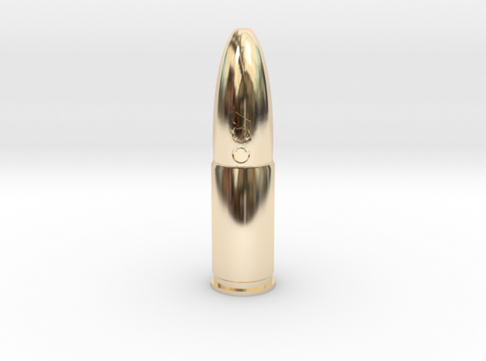 golden gun bullet 3d printed