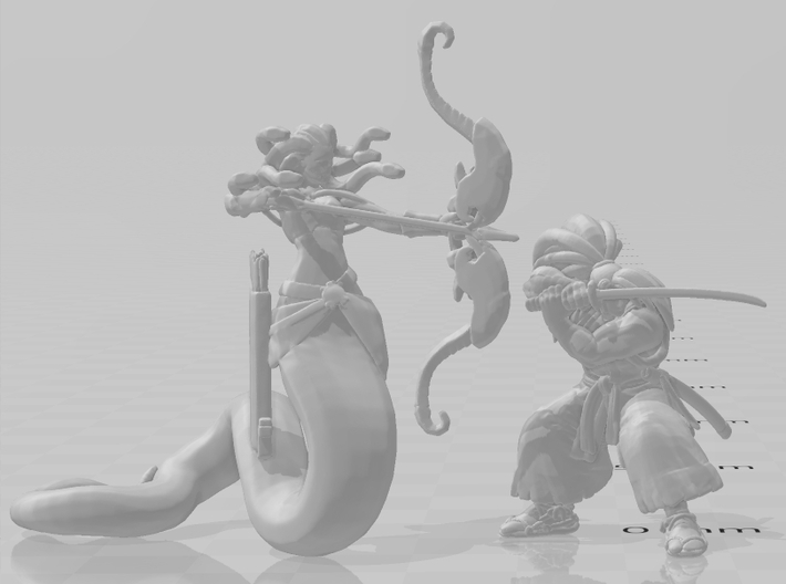 Medusa miniature model fantasy game dnd rpg gorgon 3d printed 