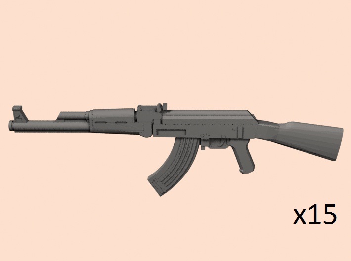 1/24 AK-47 assault rifles 3d printed
