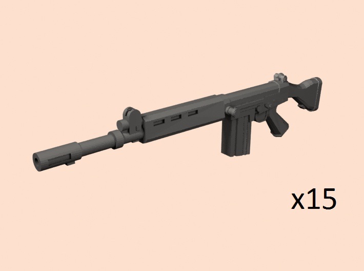 1/24 FN FAL rifles 3d printed