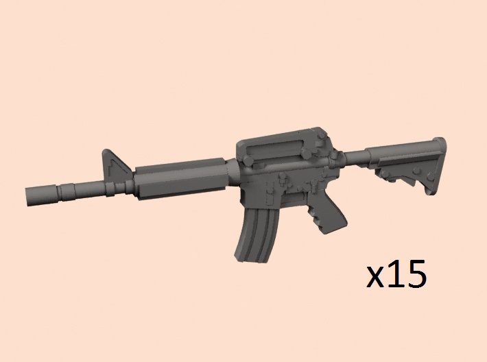 1/24 scale M4A1 assault rifles 3d printed