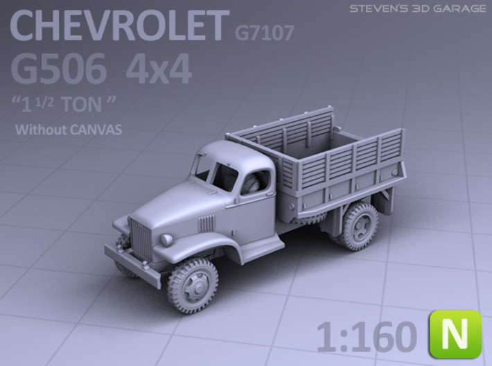 Chevrolet G506 4x4 Truck (no canvas) - (N scale) 3d printed