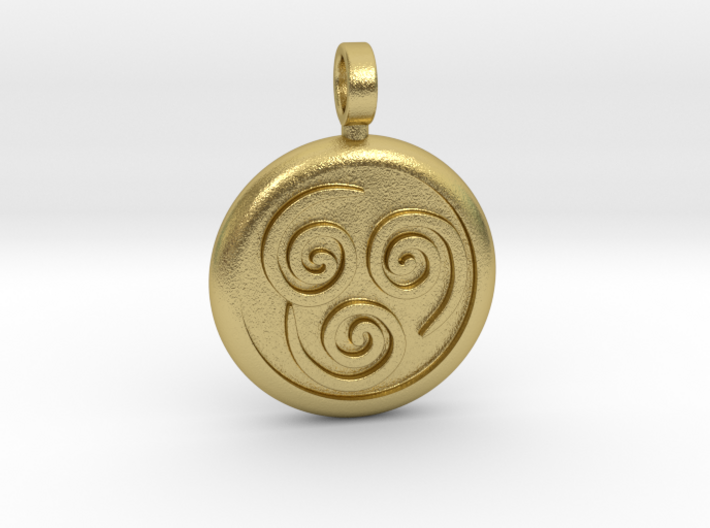 Airbending Pendant from Avatar the Last Airbender 3d printed