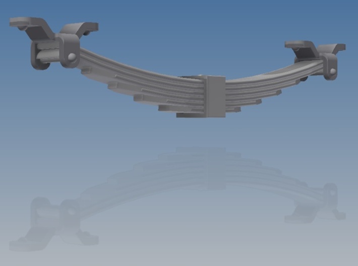 RCH 1923 6-Leaf Springs - 24 assorted 3d printed 6.9.L :- 6-leaf for 9-inch solebars Loaded