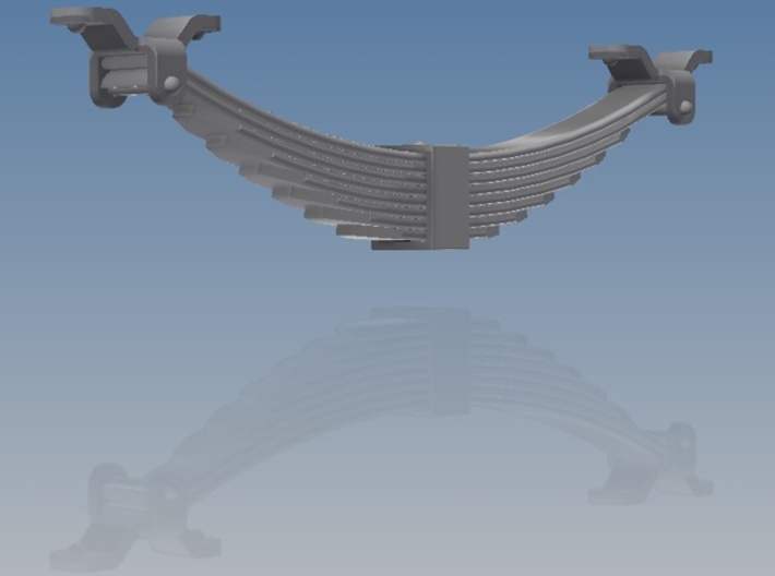 RCH 1923 8-Leaf Springs - 24 assorted 3d printed 8.9.L :- 8-leaf for 9-inch solebars Loaded