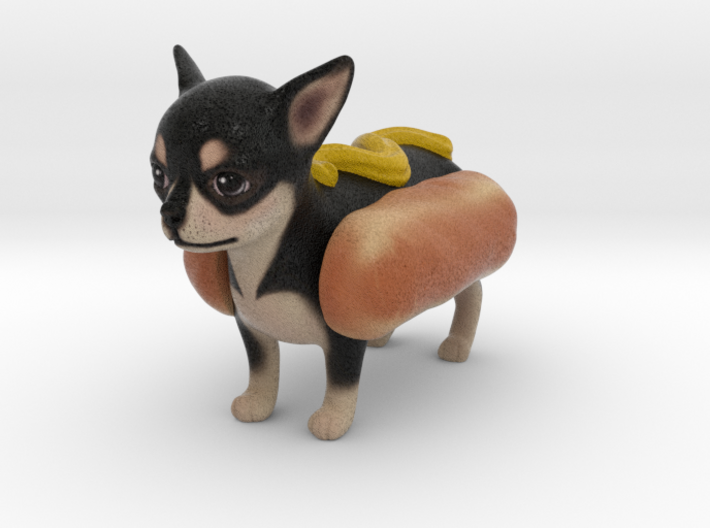 hotdog chihuahua 3d printed 