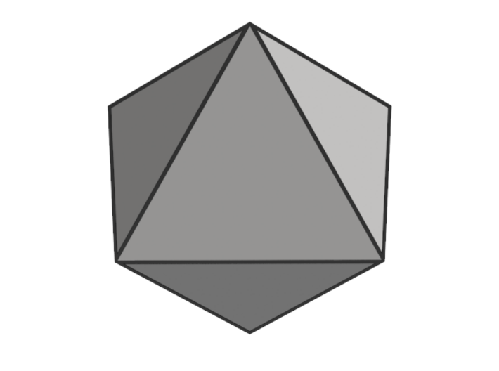 Octahedron 1 inch - Platonic Solid 3d printed Octahedron 1 inch - Platonic Solid