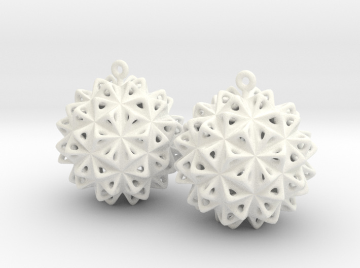 Geodesic Star Earrings 3d printed