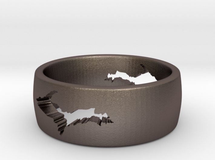 (Size 14) Upper Peninsula Comfort-Fit Ring  3d printed 