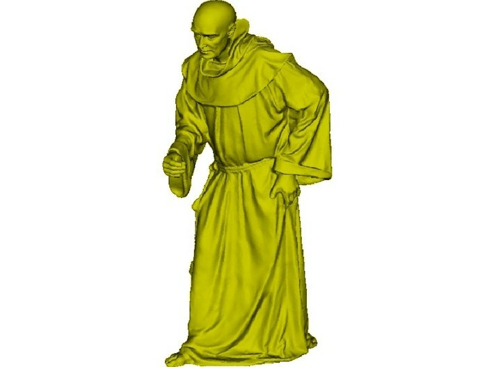 1/18 scale Catholic priest monk figure B 3d printed