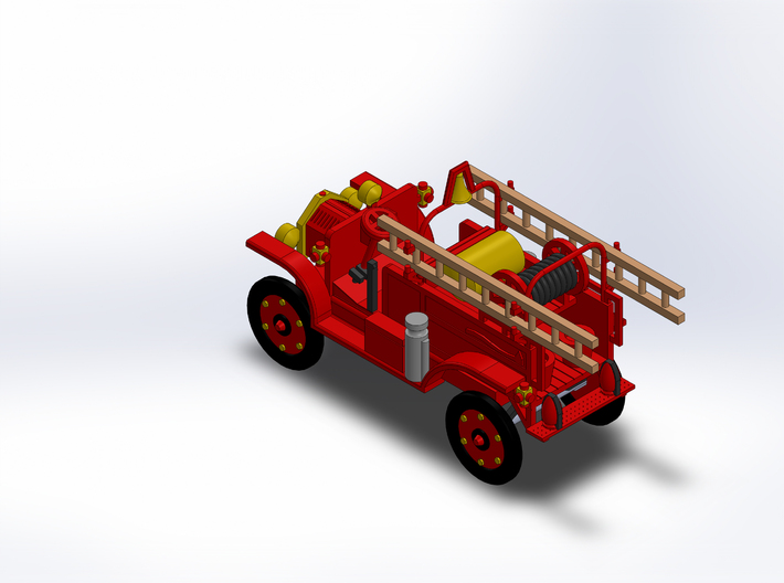 1913 FORD FIRE TRUCK 3d printed