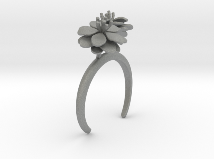 Bracelet with two large flowers of the Anemone L 3d printed