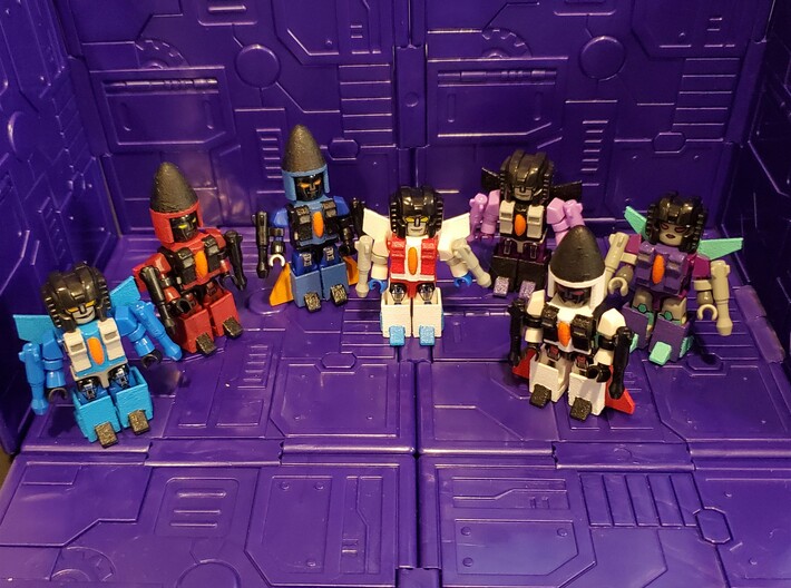 Legs, Armor Vests for Kreon Seekers Starscream, 3d printed Printed and painted, Coneheads also shown, not in this print