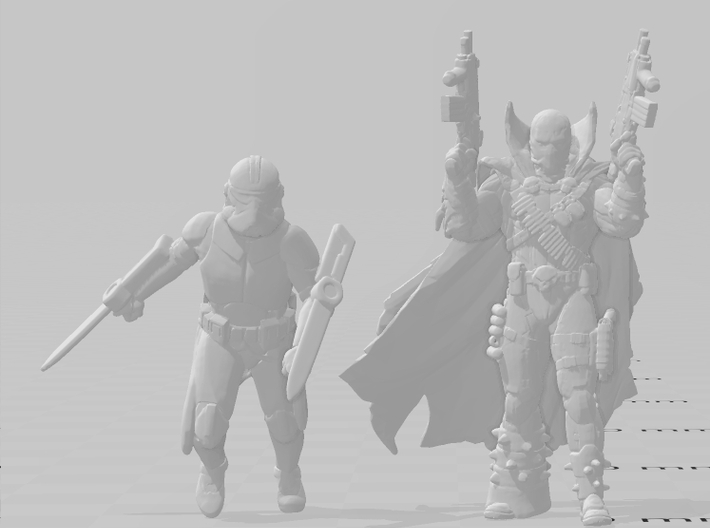 SW Clone Assassin miniature games dnd rpg trooper 3d printed 