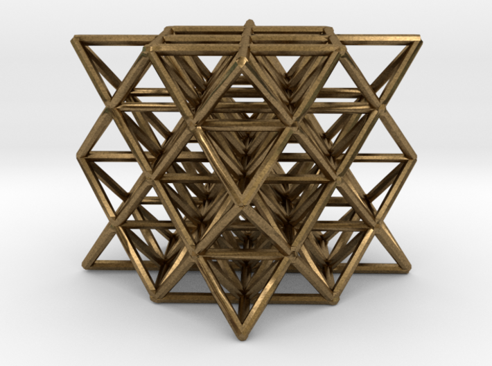 64 Tetrahedron Grid small 1&quot; 3d printed