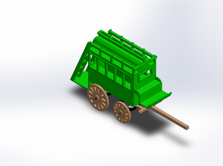 TWO DECK WAGON BUS 3d printed