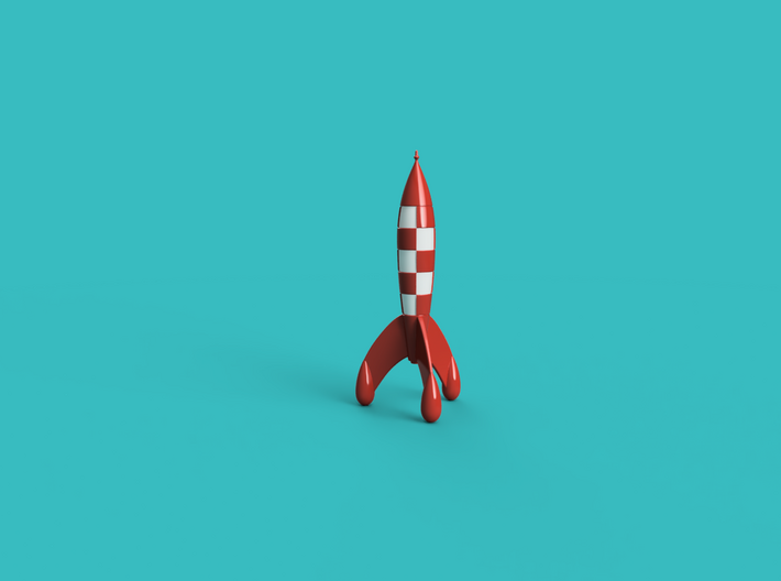 Tintin Rocket Space Pendant  3d printed 