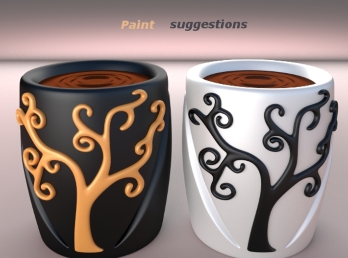 Tree Patterned Mug 1 3d printed 