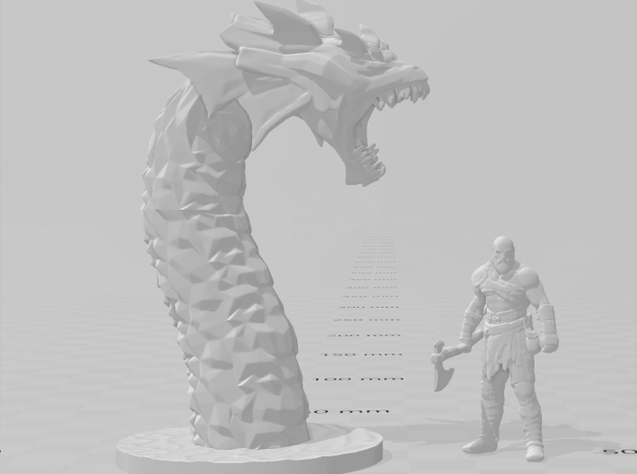 Kratos god of war 2018 miniature fantasy games dnd 3d printed 