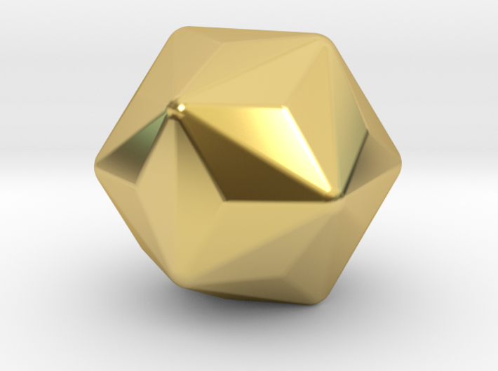Triakis Icosahedron - 10 mm - Round V2 3d printed