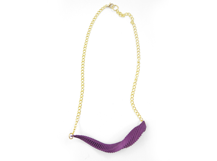 Arithmetic Necklace (Bar) 3d printed Custom Dyed Color (Eggplant)