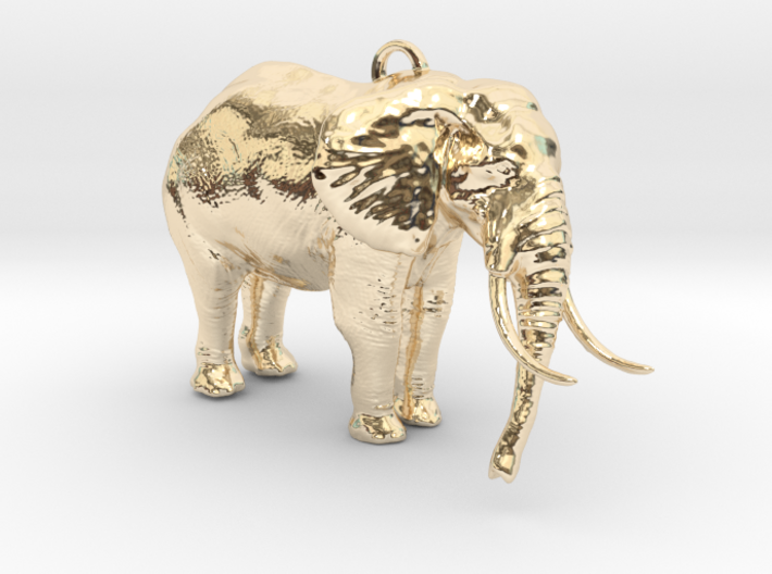 Elephant Keychain 3d printed